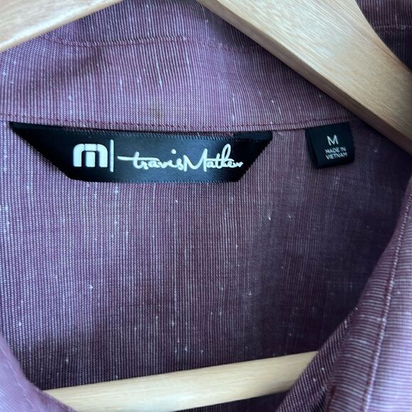Travis Mathew Golf Button Down Cotton Shirt Size Medium - Picture 7 of 10